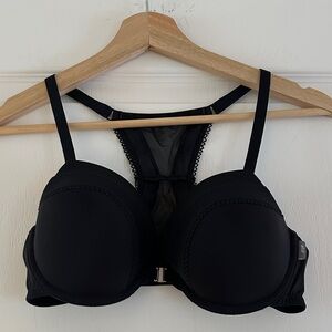 Aerie Black Racerback Front-Closure Push-Up Bra – Size 36C